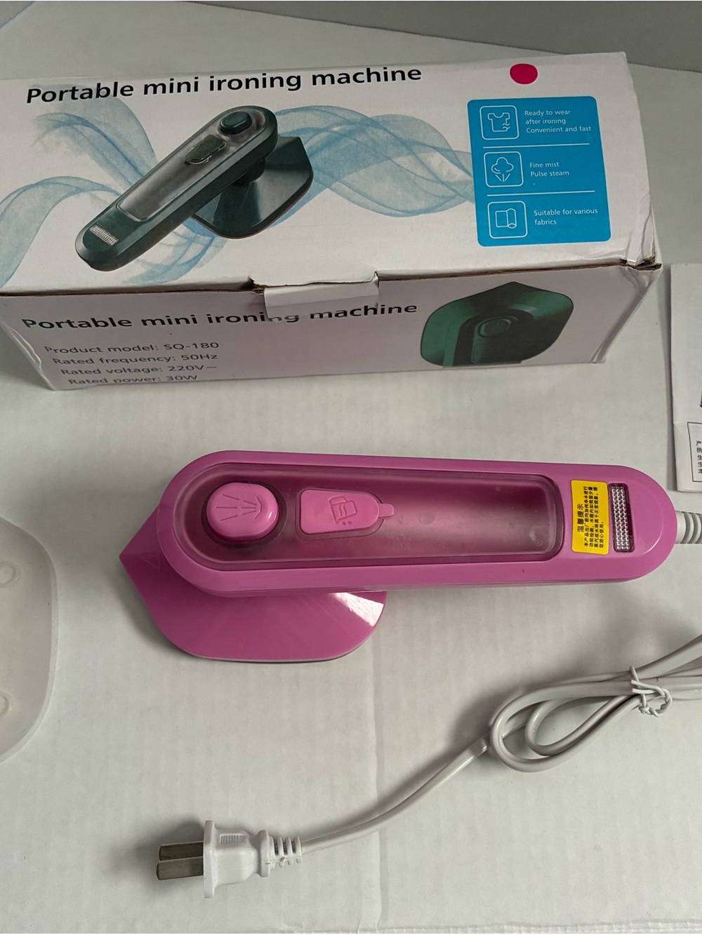 Portable Mini Ironing Machine - Pink